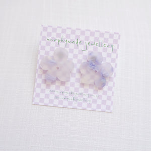 Evie Earrings - Lilac Tie Dye